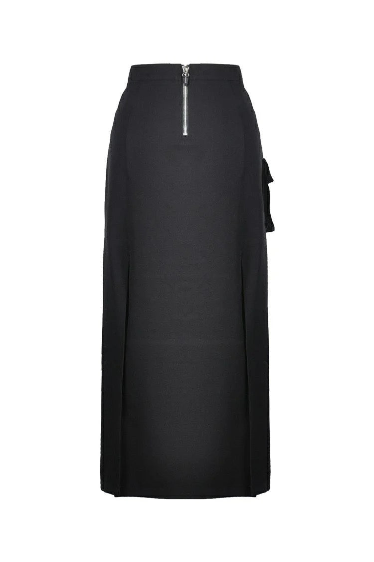 High slit Irregular long skirt