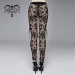 Bathory Gothic Pattern Mesh Leggings