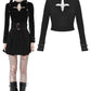 Cross Detail Long Sleeve