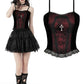 Gothic Funeral Red Cross Top