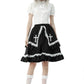 Black lolita ruffle Skirt