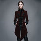 Crimson Moon Embroidered Gothic Coat