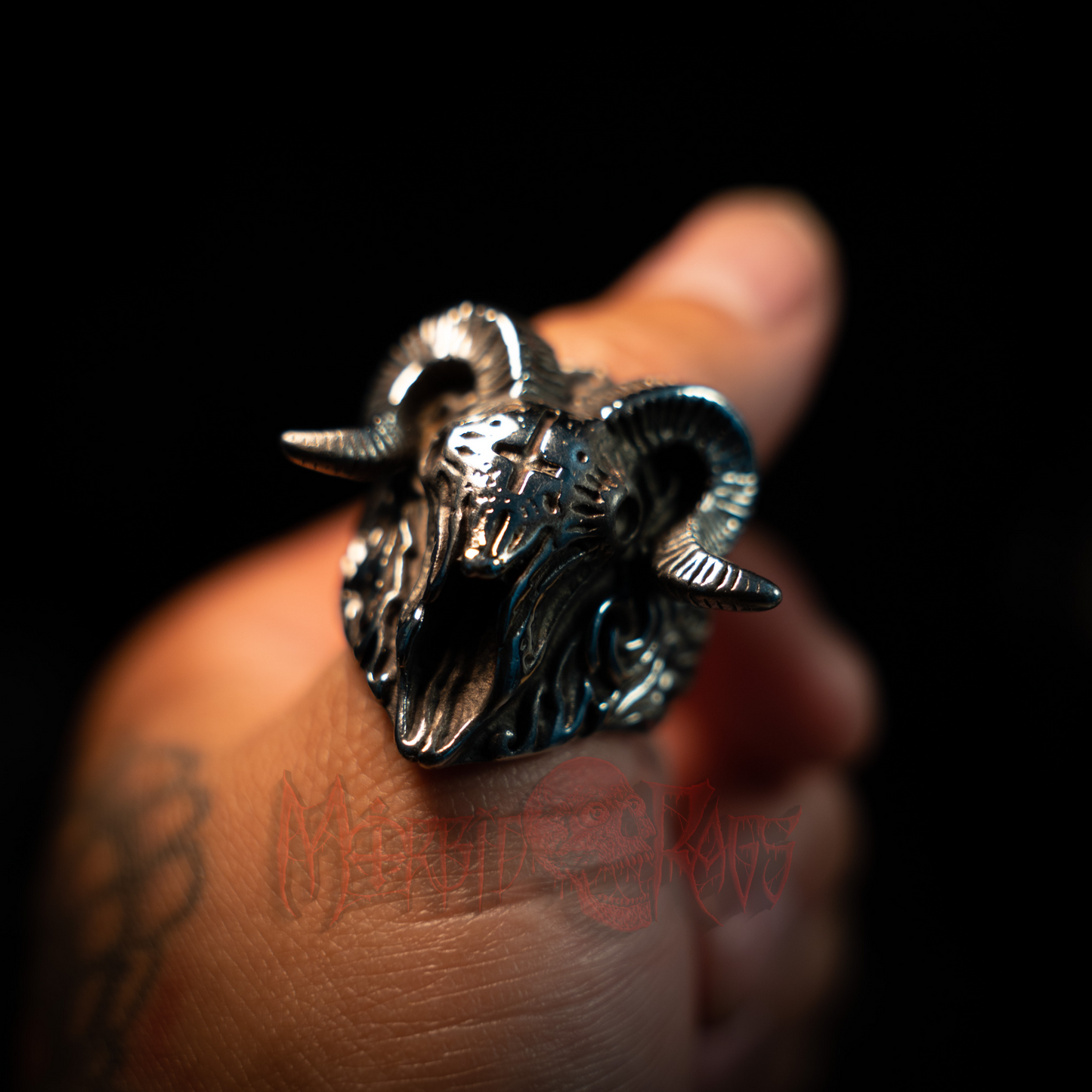 Jocelyn Goat Skull Ring