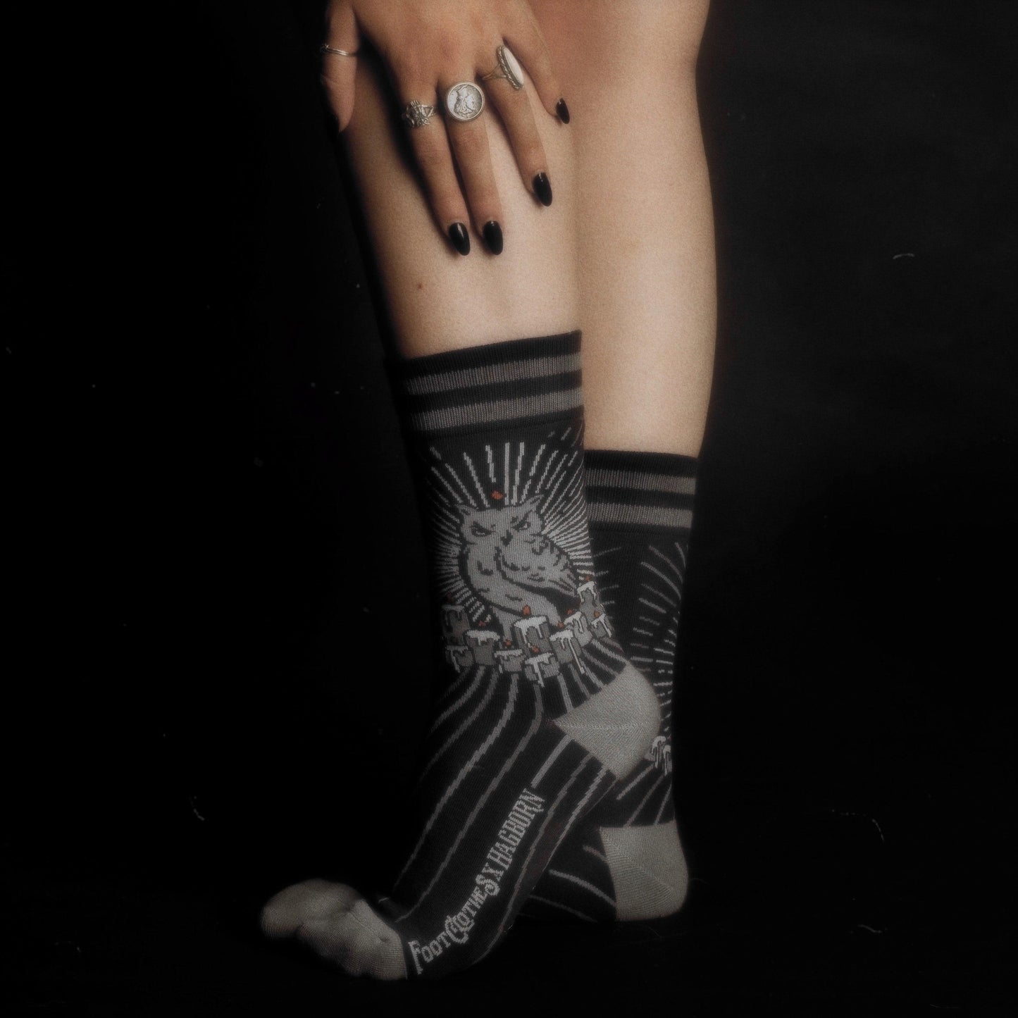 Night Owl FootClothes x Hagborn Collab Crew Socks