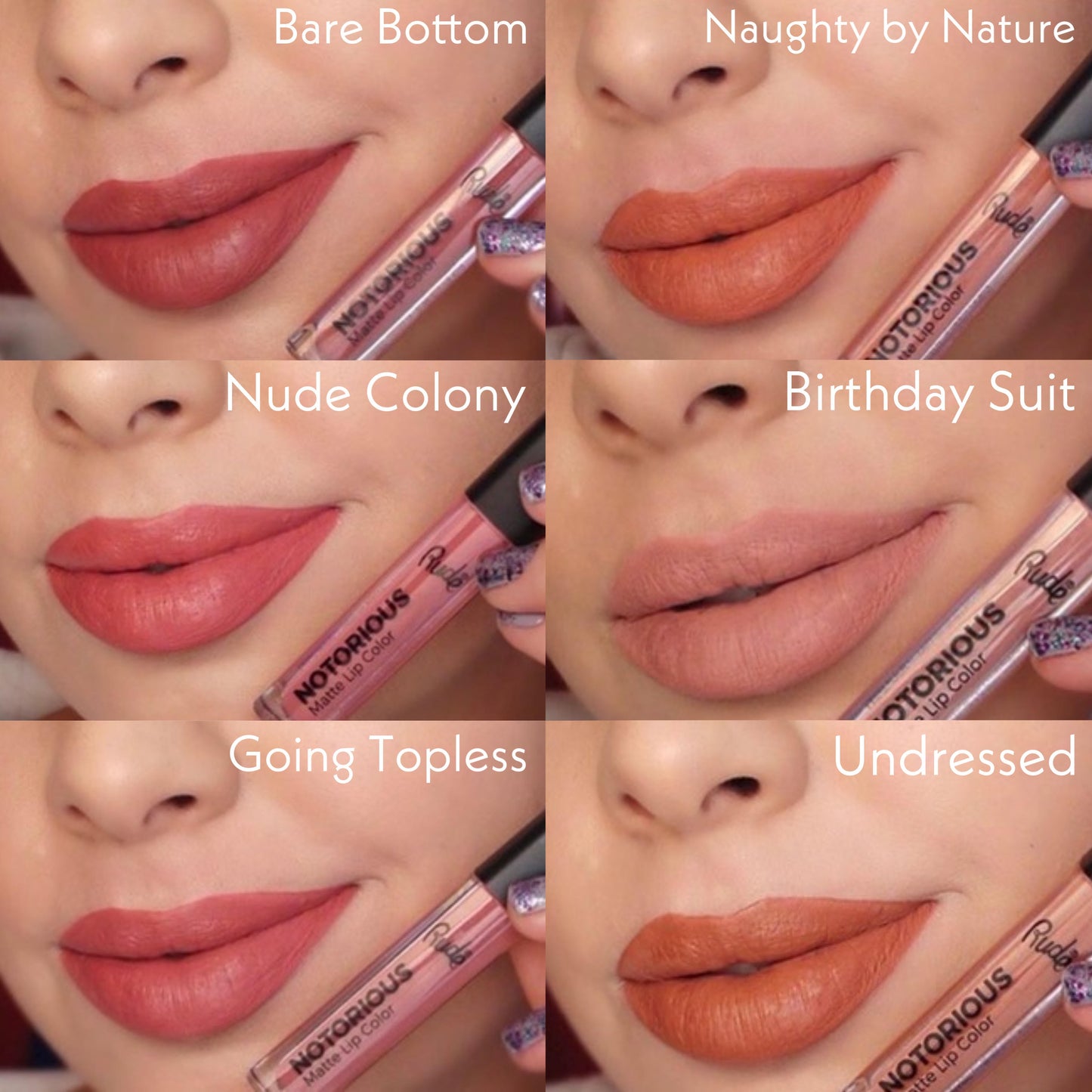 Crime Does Pay Notorious 6 Lip Color Set - Nude