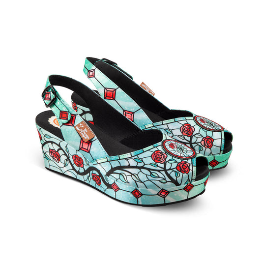Chocolaticas® Stained Roses Women's Sandal