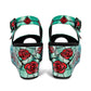 Chocolaticas® Stained Roses Women's Sandal