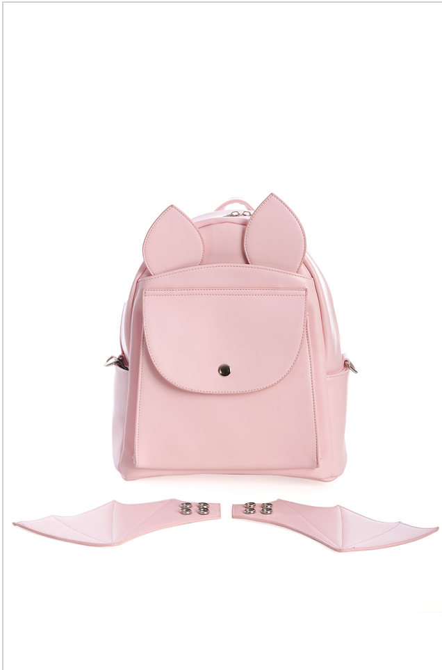 Pastel Pink Bat Mini Backpack