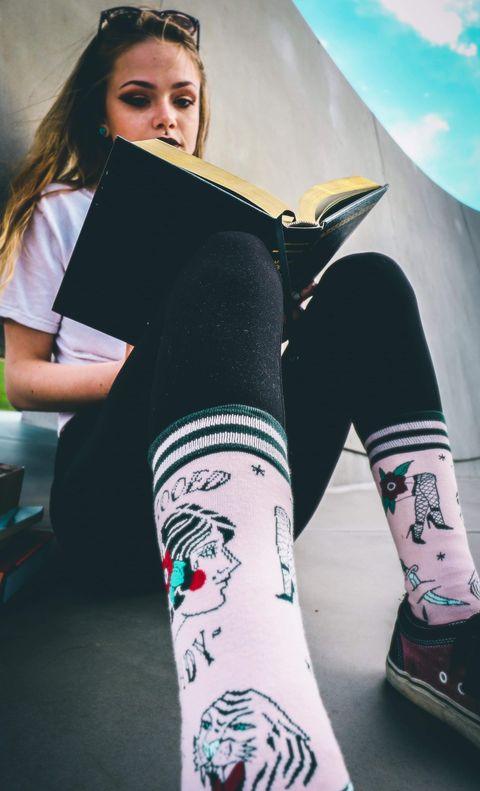 Tattooed Lady Crew Socks