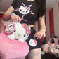 Hello Satan Kitty Crop Baby Tee