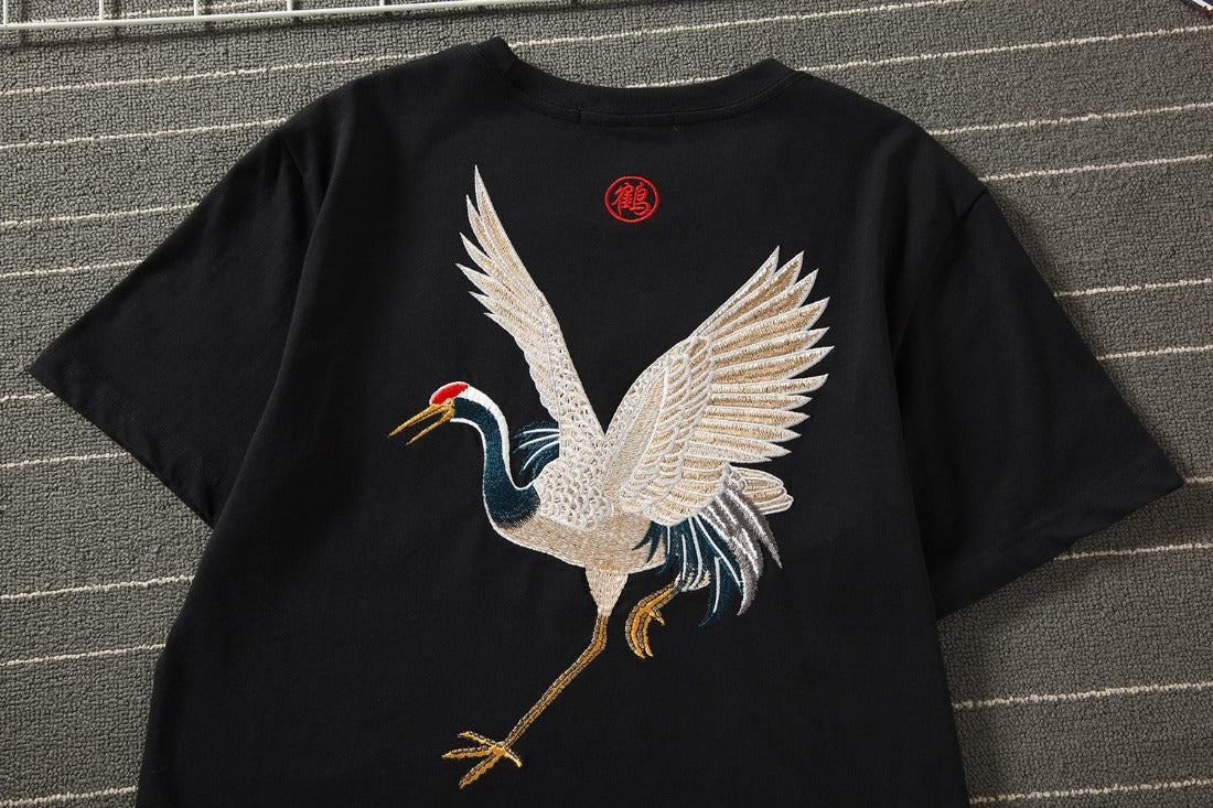 Embroidery Crane Tee