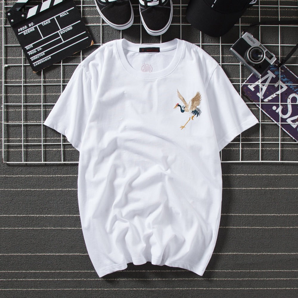 Embroidery Crane Tee