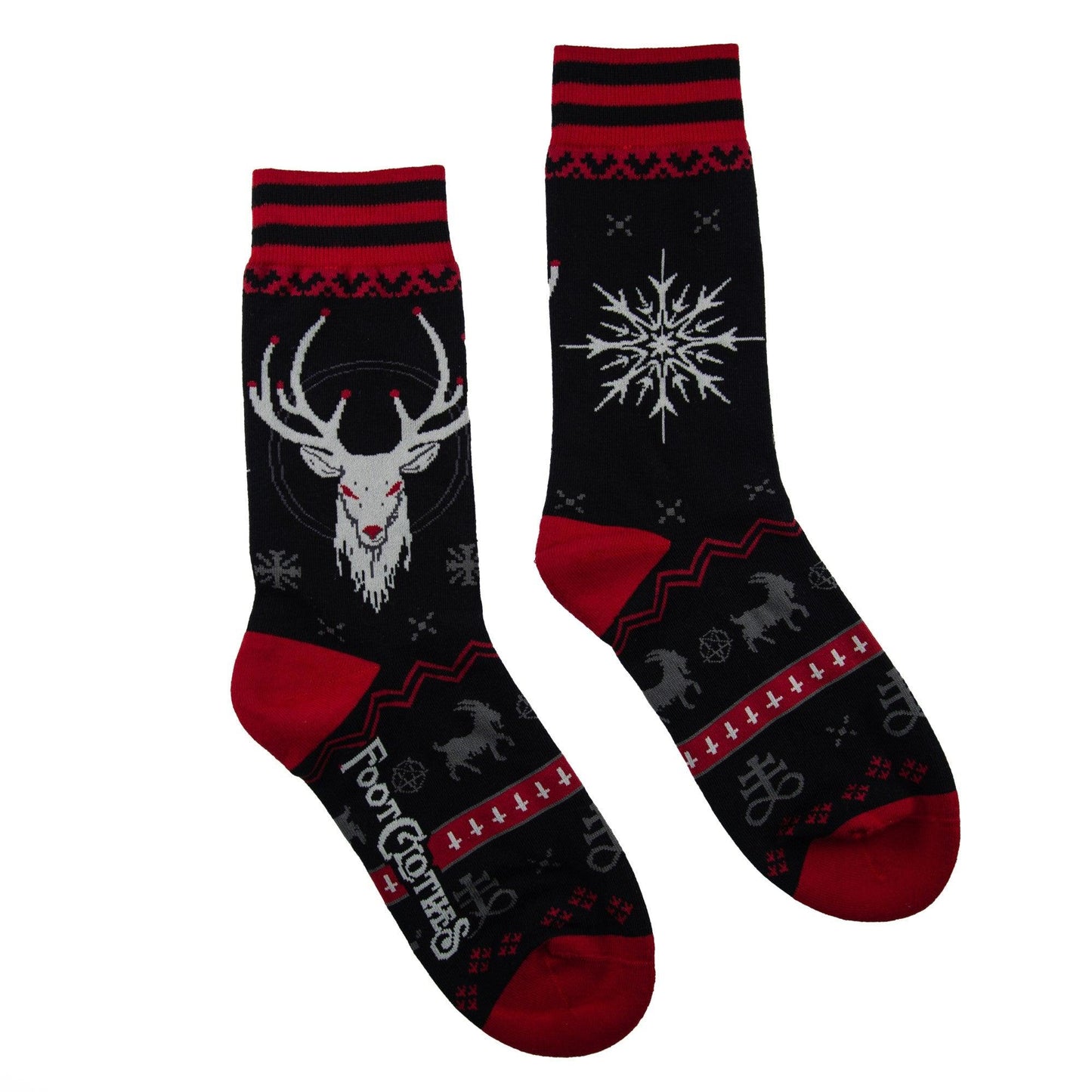 Beelzebuck Ugly Xmas Sweater Crew Socks