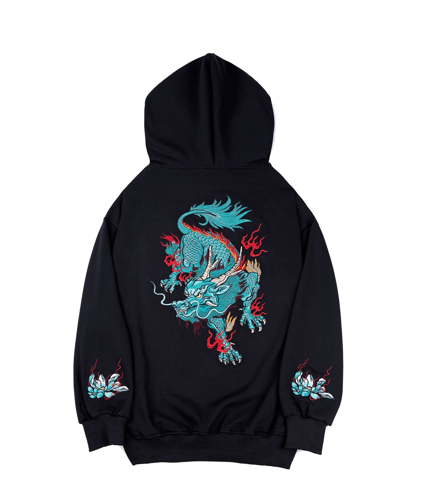 Blue Kirin Embroidery Hoodie