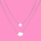 Star, Cloud Necklace - Silver