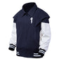 Blue Resting Dragon Embroidery Varsity Jacket