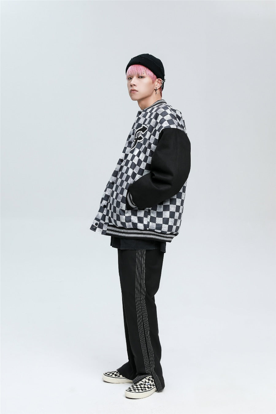 Checkered Winter Bomber Jacket