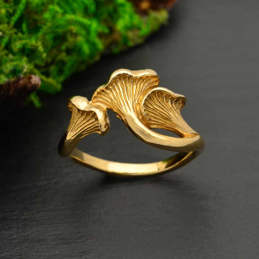 Chanterelle Mushroom Ring: Bronze