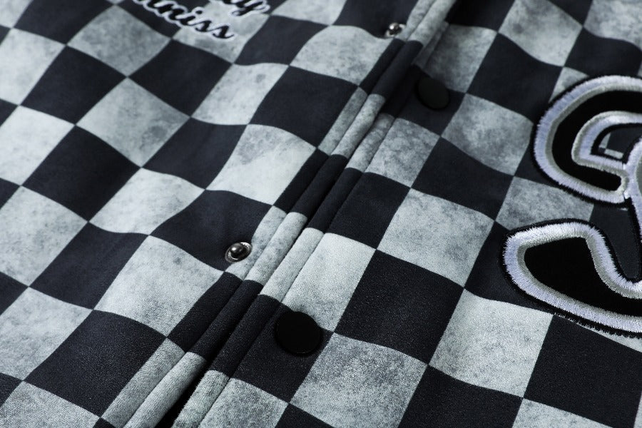 Checkered Winter Bomber Jacket