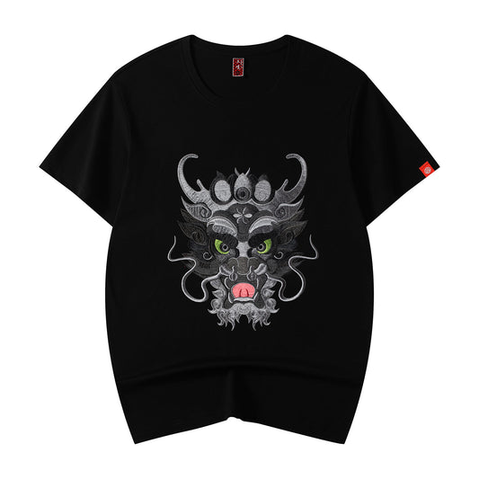 Dragon Head Embroidery Tee