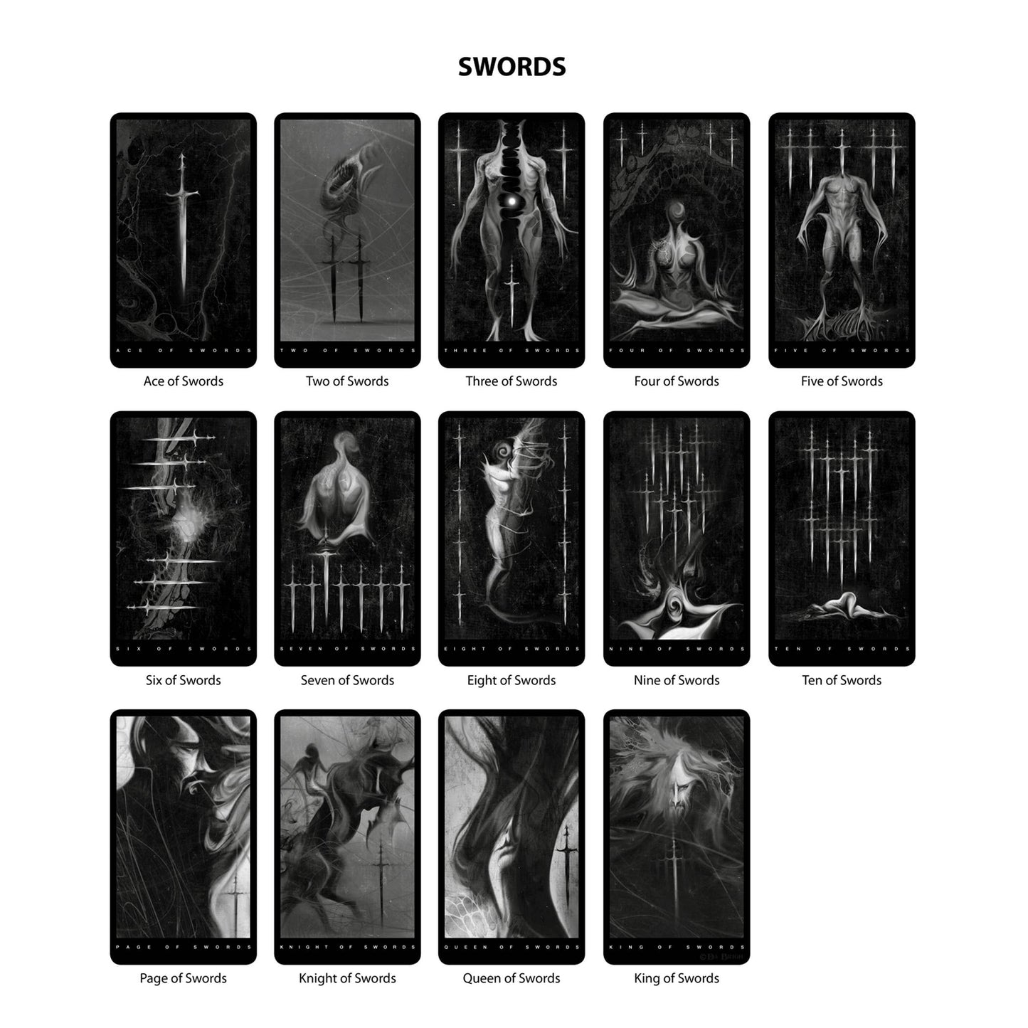 The Black Tarot Modern Tarot Cards Deck