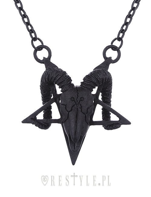 Ram Skull Black Necklace