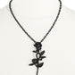 Black Rose Ankh Necklace