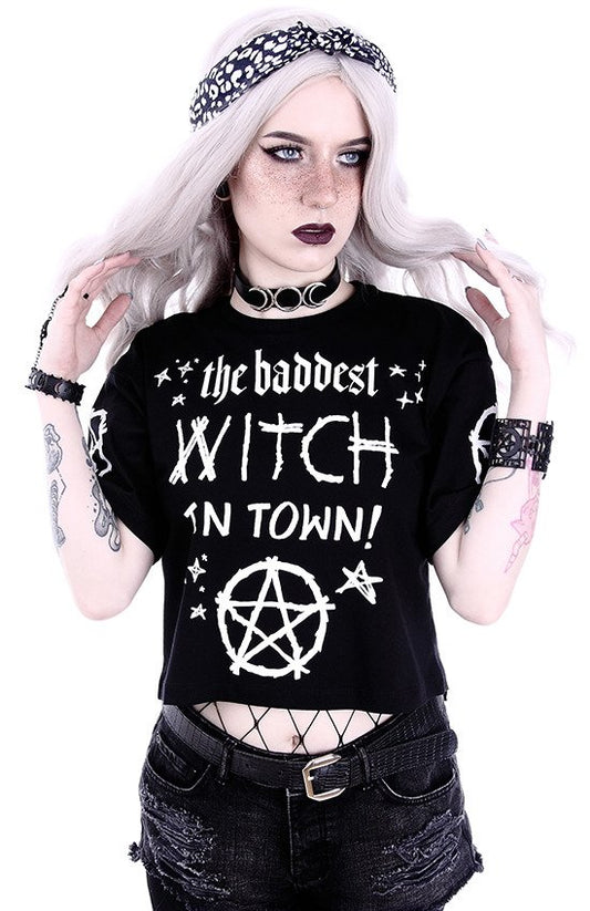 Baddest Witch in Town Crop Tee