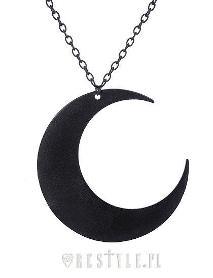 Large Black Moon Pendant