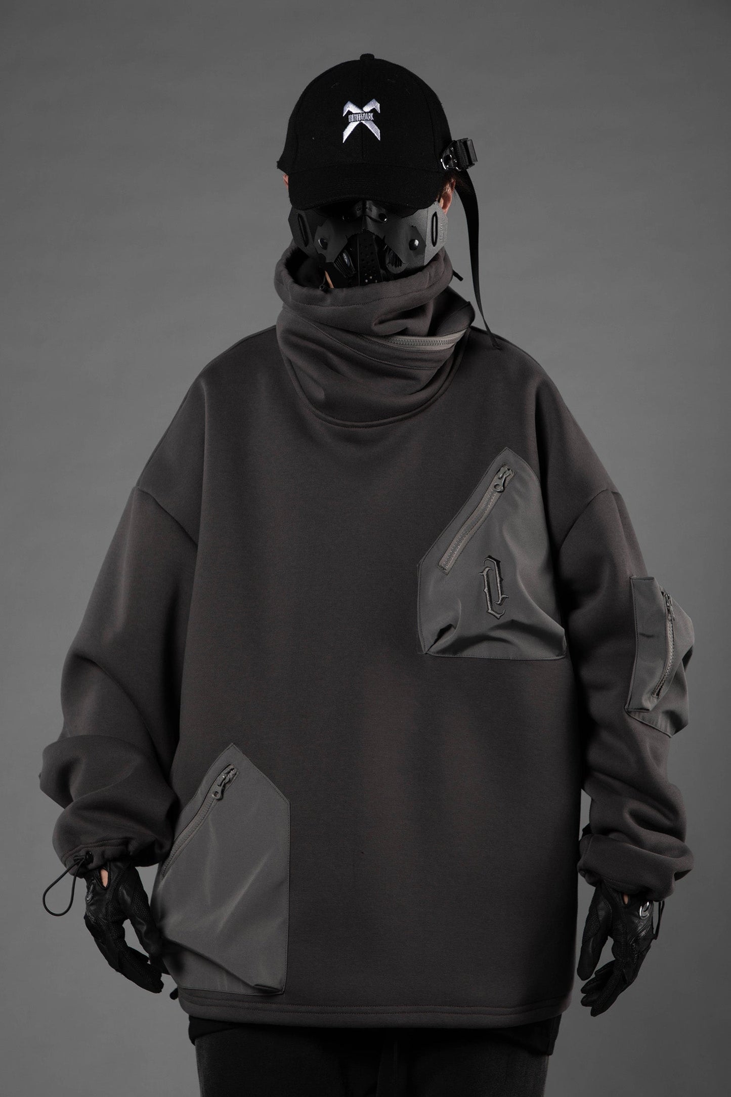 H33 Grey Utility Transformer Hoodie