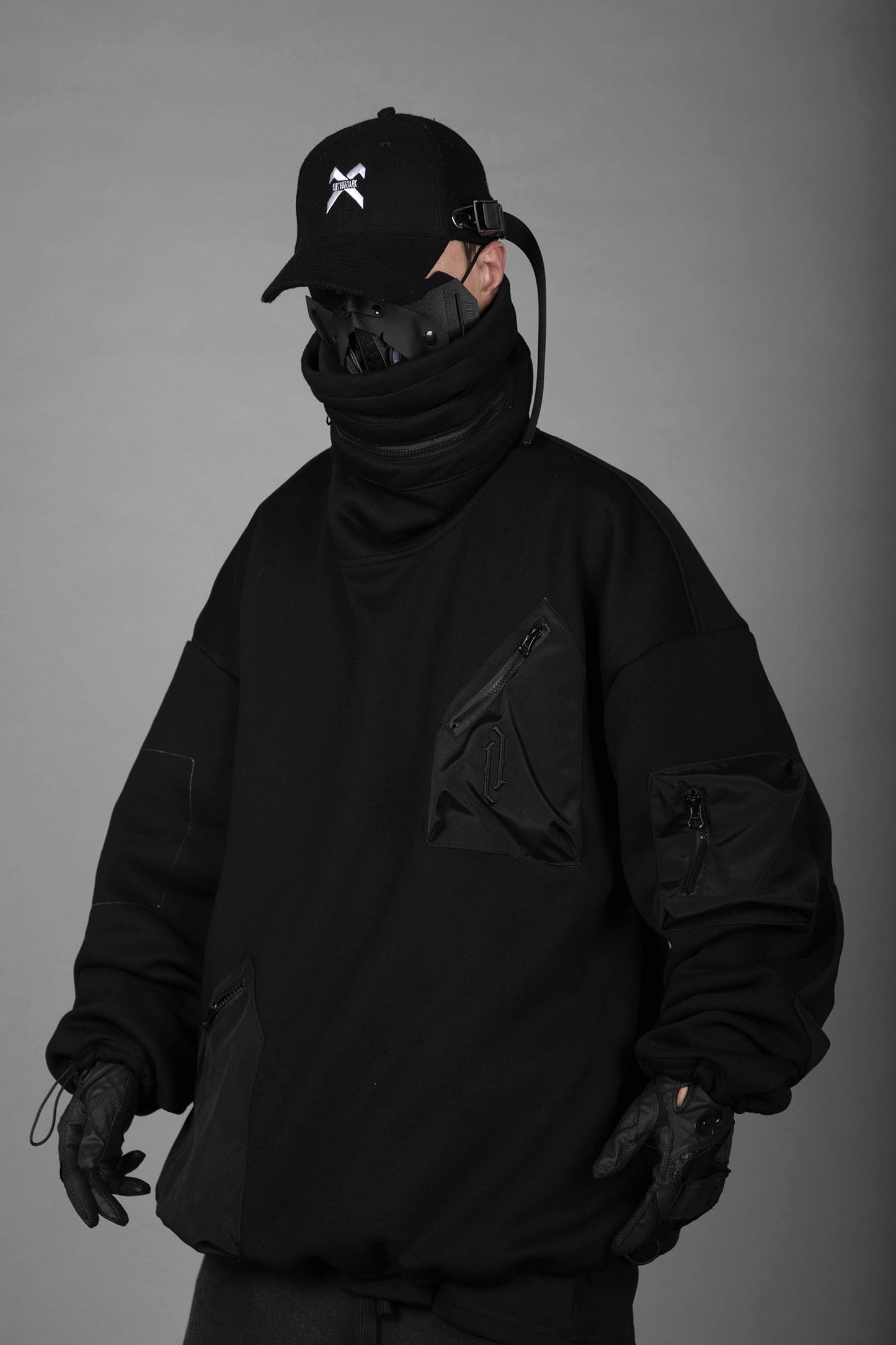 H33 Black Utility Transformer Hoodie