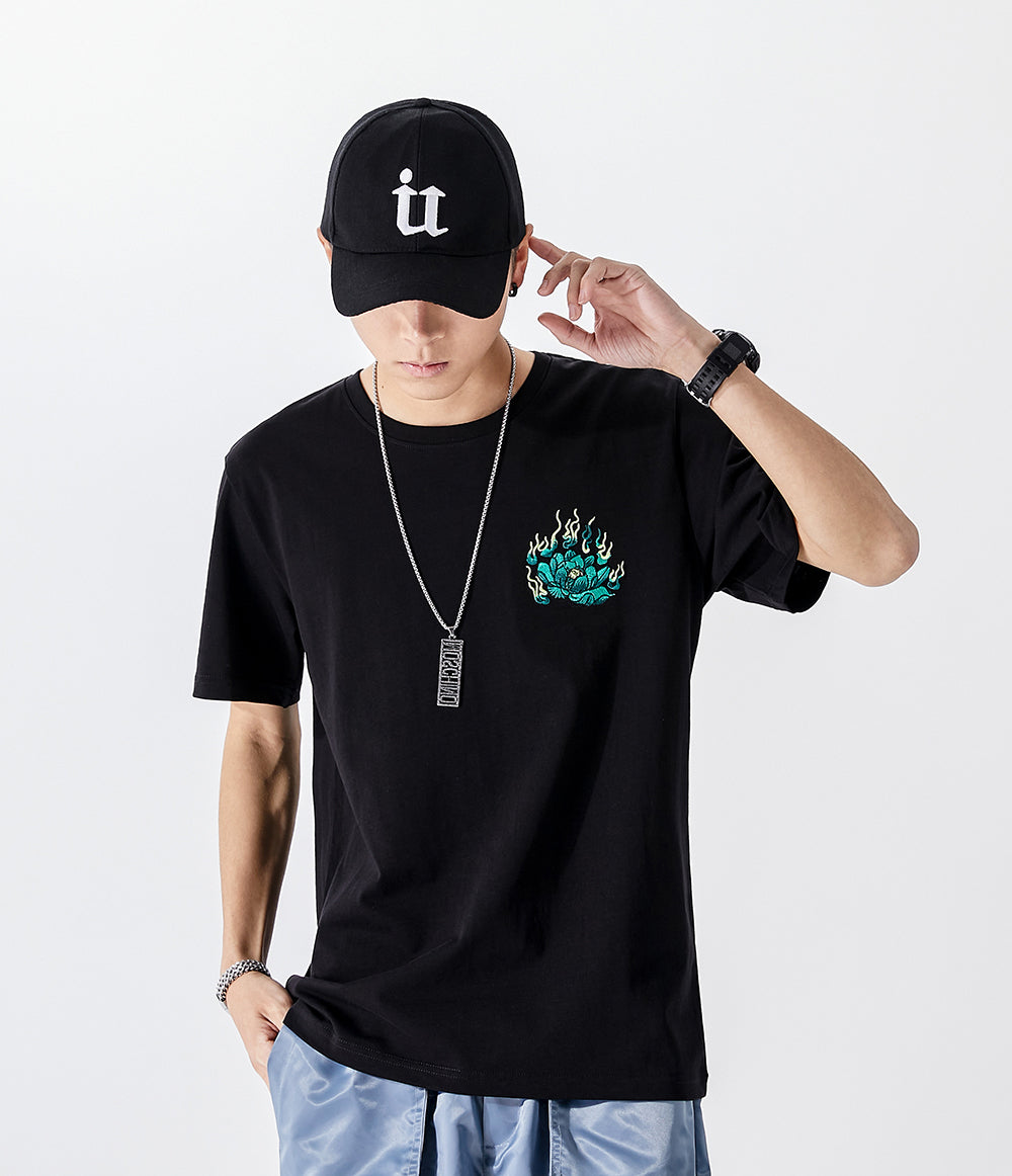 Emerald Tiger Embroidery Tee