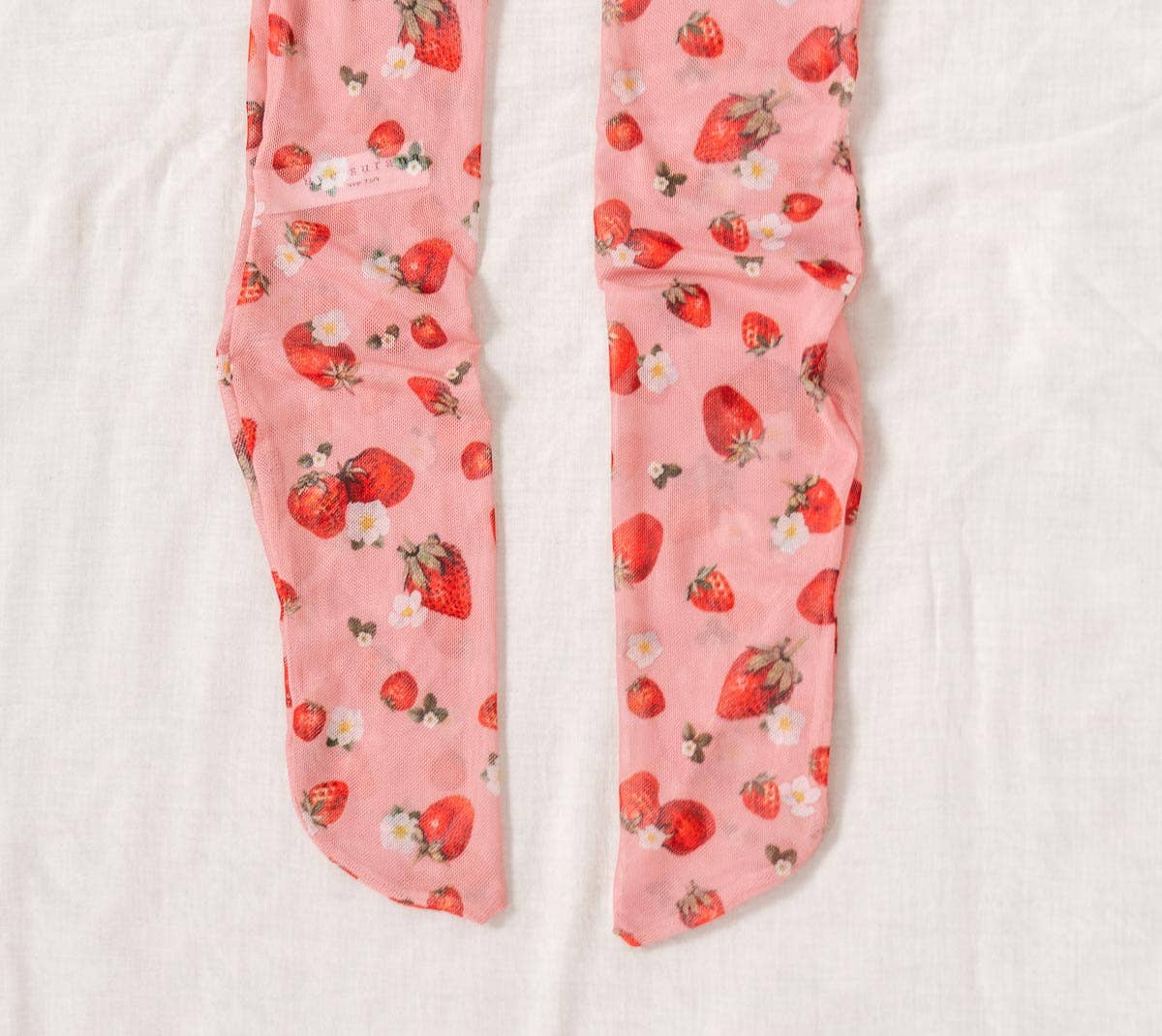 Strawberries and Cream Printed Stay Up Stockings