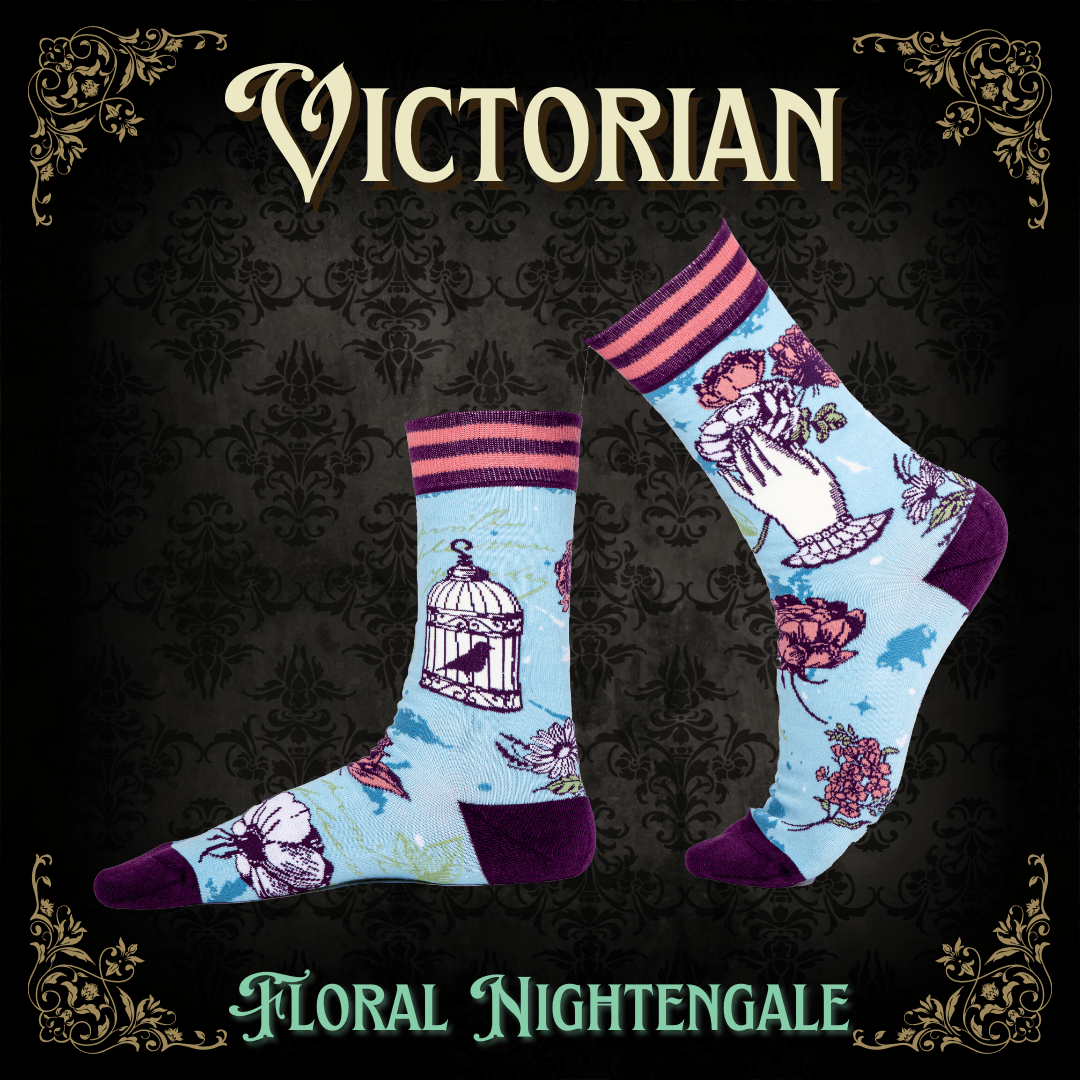 Floral Nightingale Crew Socks