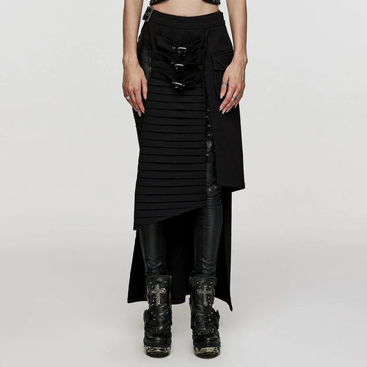 Punk Irregular Split Skirt