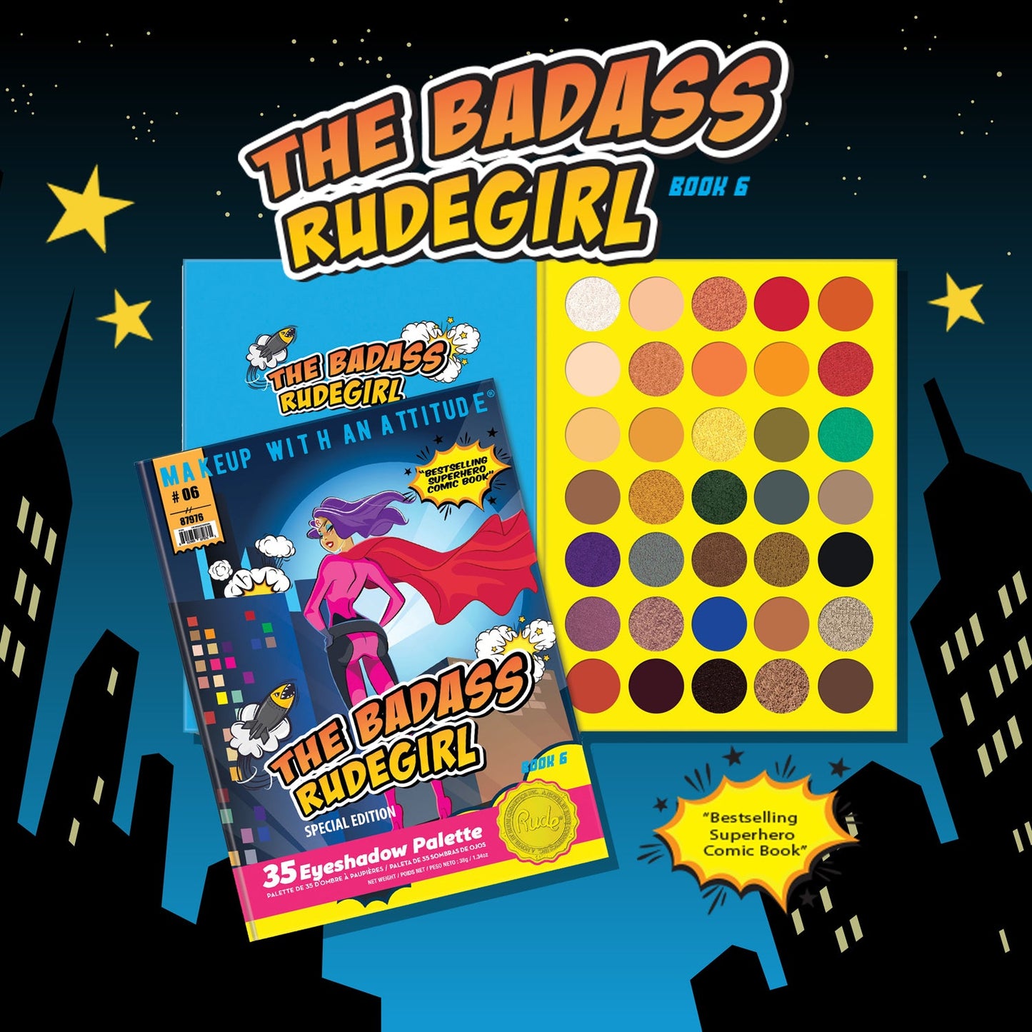 The Badass Rudegirl 35 Eyeshadow Palette - Book 6