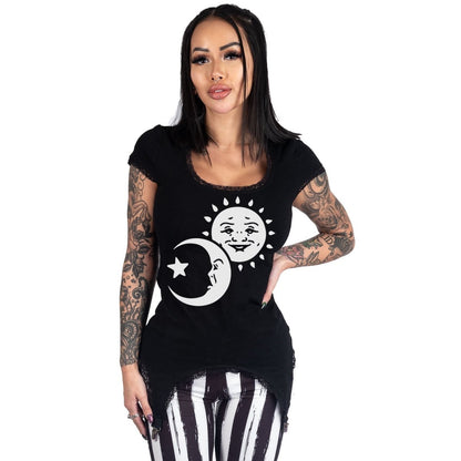 Astrology Sun And Moon Garter Tee