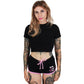 Cute But Psycho Pink Trim Short Shorts