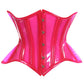 Bright Pink Clear Vinyl Underbust Corset