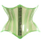 Green Vinyl  Clear Underbust Corset