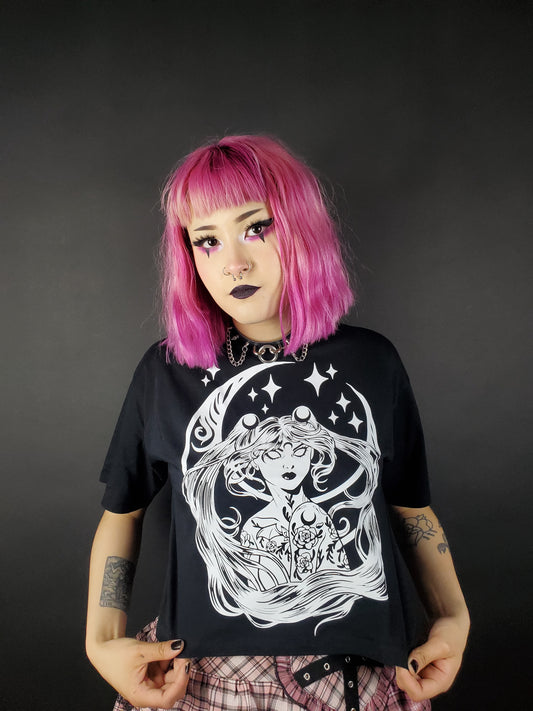Restyle Dark Sailor Moon Cropped Tee (plus available)