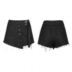 PunkRave Double Belt Faux Skirt (Plus Available)