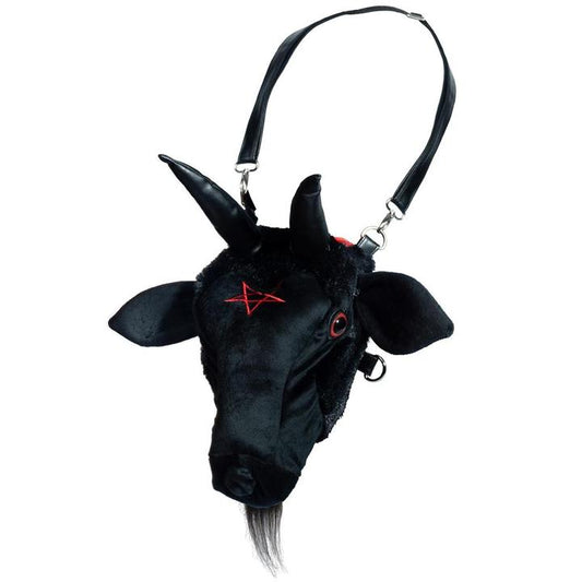 Black Daniel Goat Head Backpack