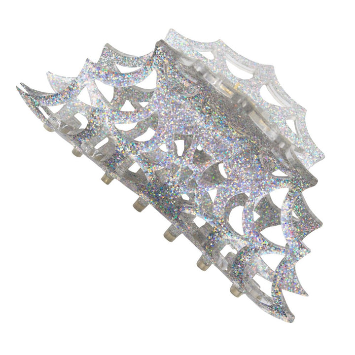 Silver Spiderweb Claw Hair Clip