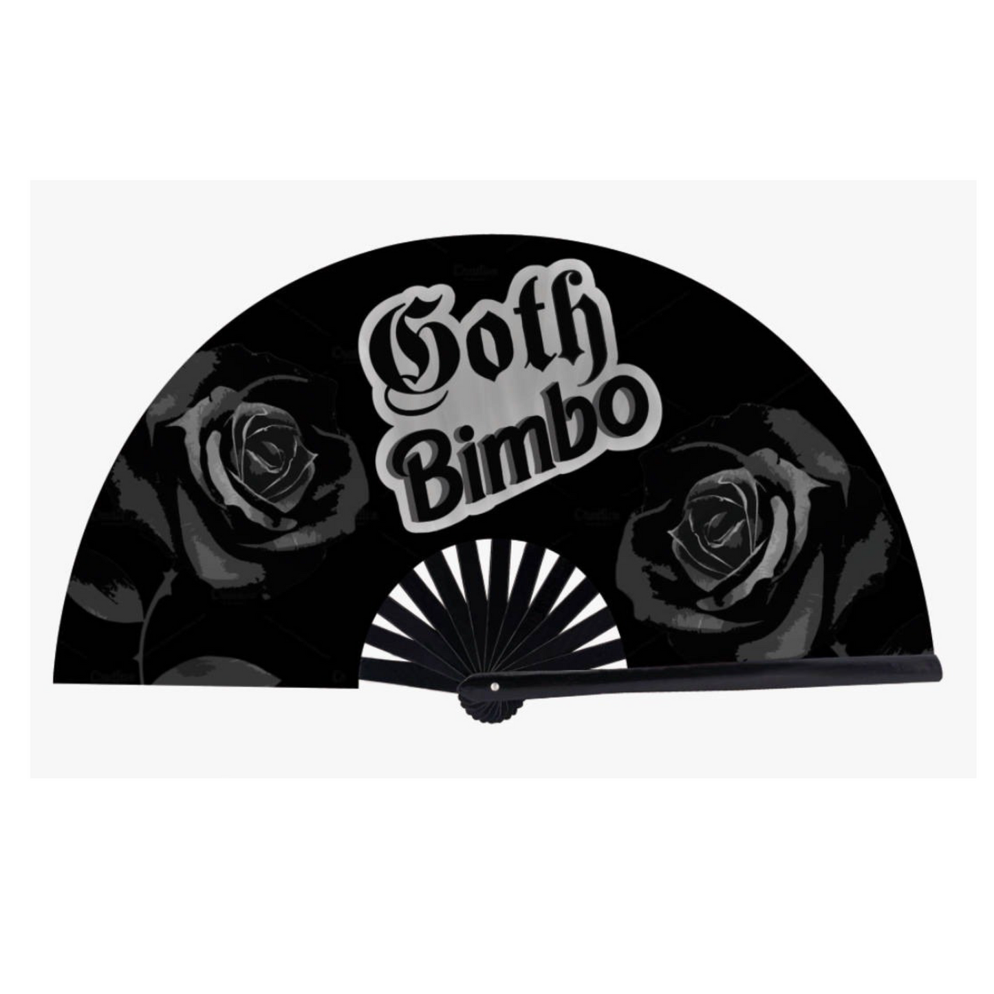 Goth Bimbo Clack Hand Fan