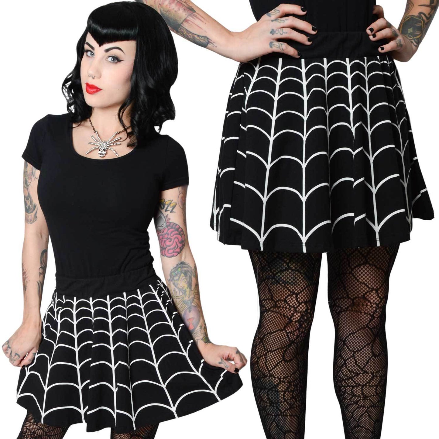 The Webs we Weave Skater Skirt (Plus Available)