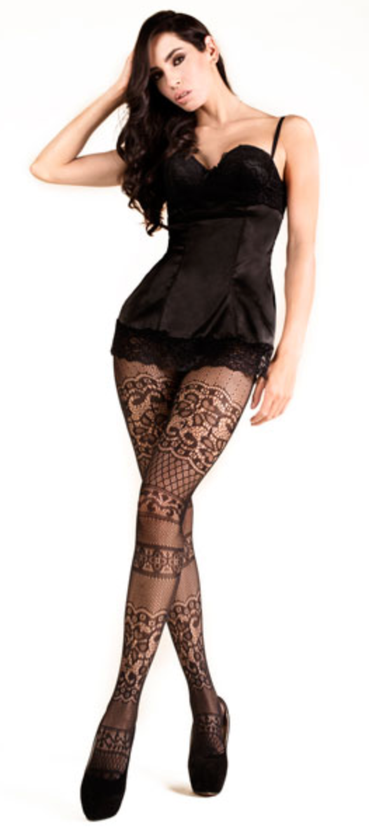 Banded Lace Tights (Queen Size Available)