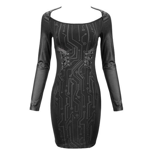 Cyberpunk Print Dress