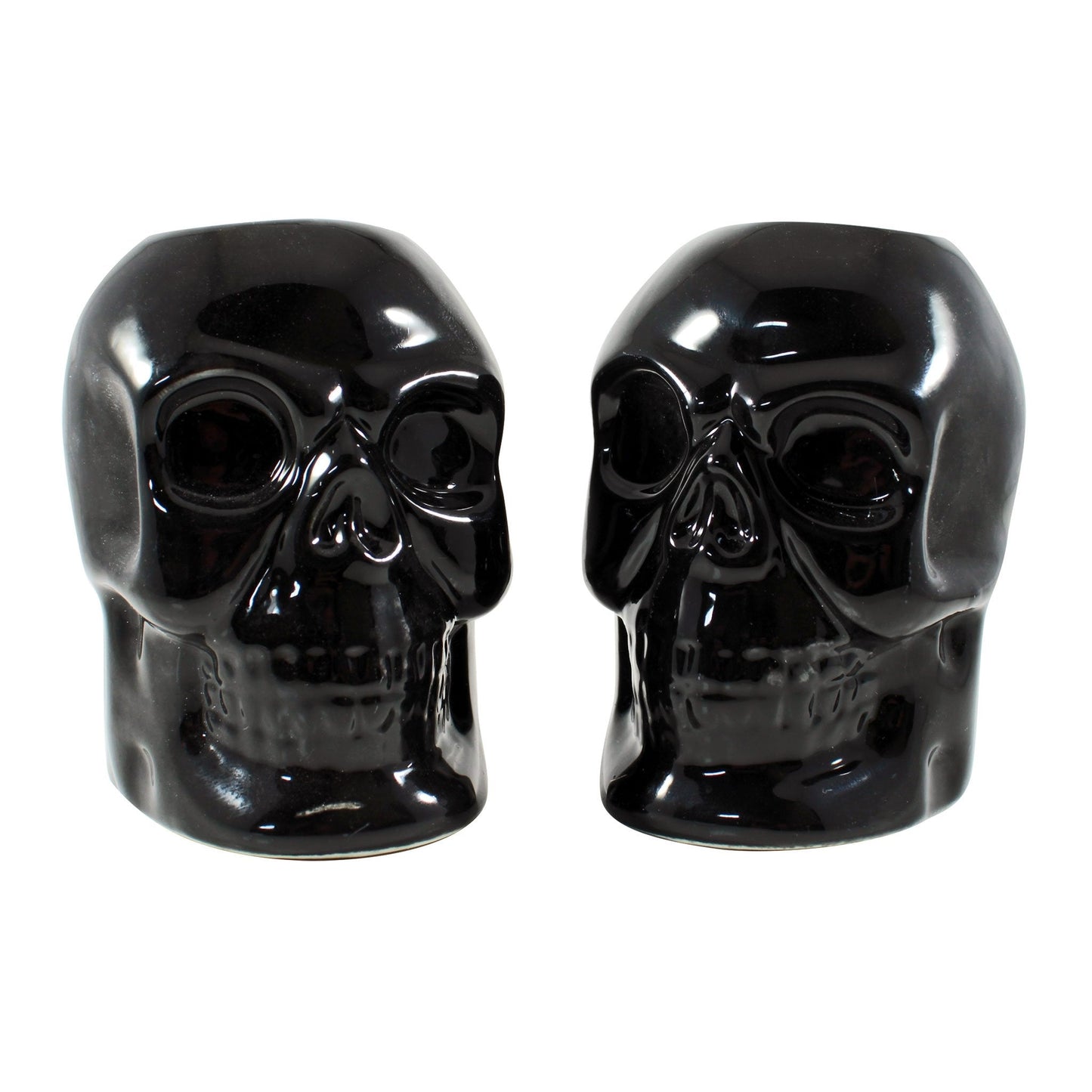 Black Skull candlestick holders