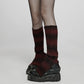 Black and Red Grunge Leg Warmers